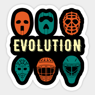 Ice Hockey Player Goalie Mask Evolution Goalkeeper Gift Idea Sticker